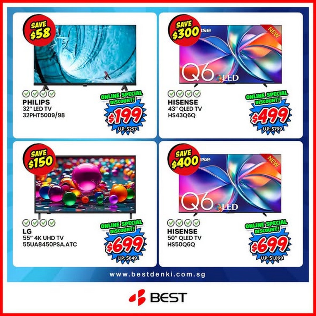 BEST-Denki-Singapore-Premium-TV-Sale-3 19 June 2026 onwards: BEST Denki Singapore Premium TV Sale – Enjoy Up to 60% Off Selected Premium TVs Plus Extra Savings Promotion