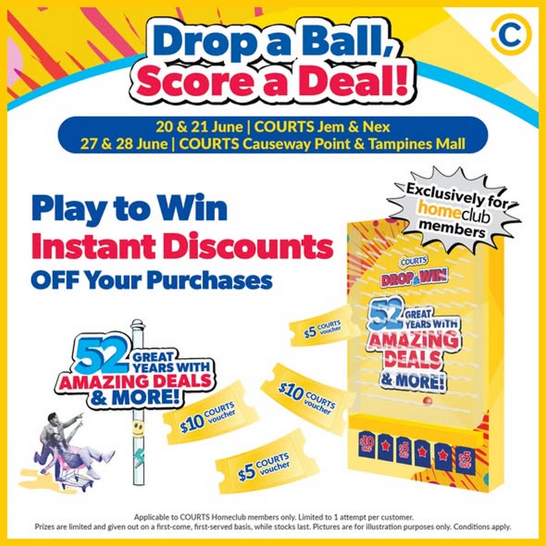 COURTS-52nd-Anniversary-Celebration-Big-Home-Electronics-Sale 20-28 June 2026: COURTS 52nd Anniversary Celebration, Big Home & Electronics Sale with Instant Deals Across Singapore Stores