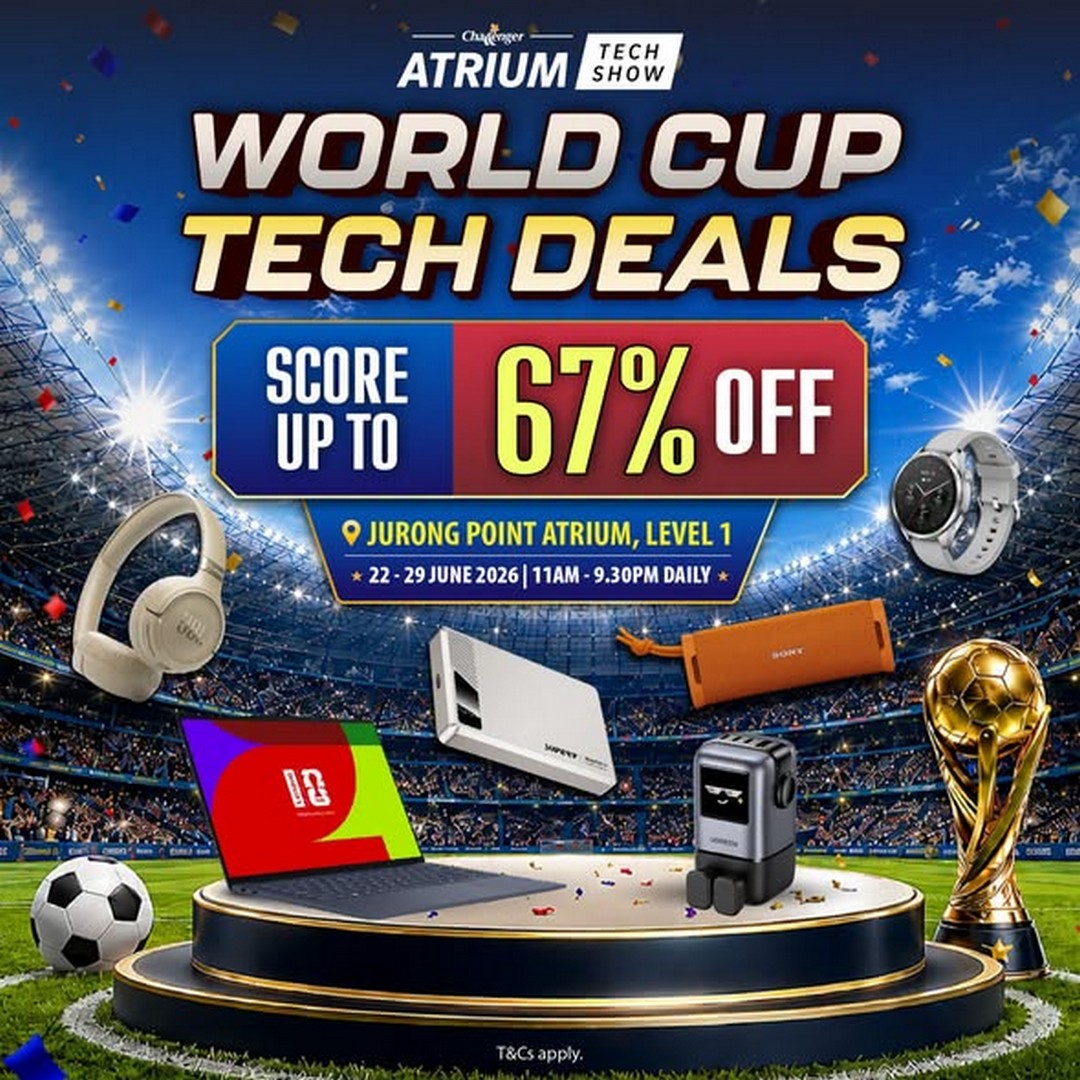 Challenger-Singapore-Jurong-Point-Atrium-Tech-Show-World-Cup-Tech-Deals 22–28 June 2026: Challenger Singapore Jurong Point Atrium Tech Show World Cup Tech Deals Edition, Massive Tech Sale Promotion in Singapore