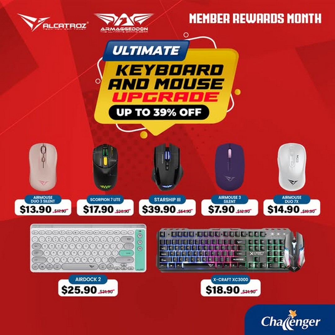 Challenger-Singapore-Members-Reward-Month-Promotion 1–30 June 2026: Challenger Singapore Members Reward Month Promotion – Enjoy Up to 40% Off Premium Keyboard and Mouse Deals Throughout June