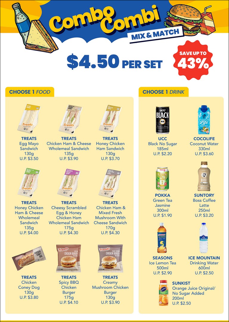 Cheers-Singapore-4.50-Mix-Match-Combo-Deals-Promotion 24 June 2026 onwards: Cheers Singapore $4.50 Mix & Match Combo Deals Promotion – Enjoy Savings of Up to 43% on Convenient Meals Across the Island