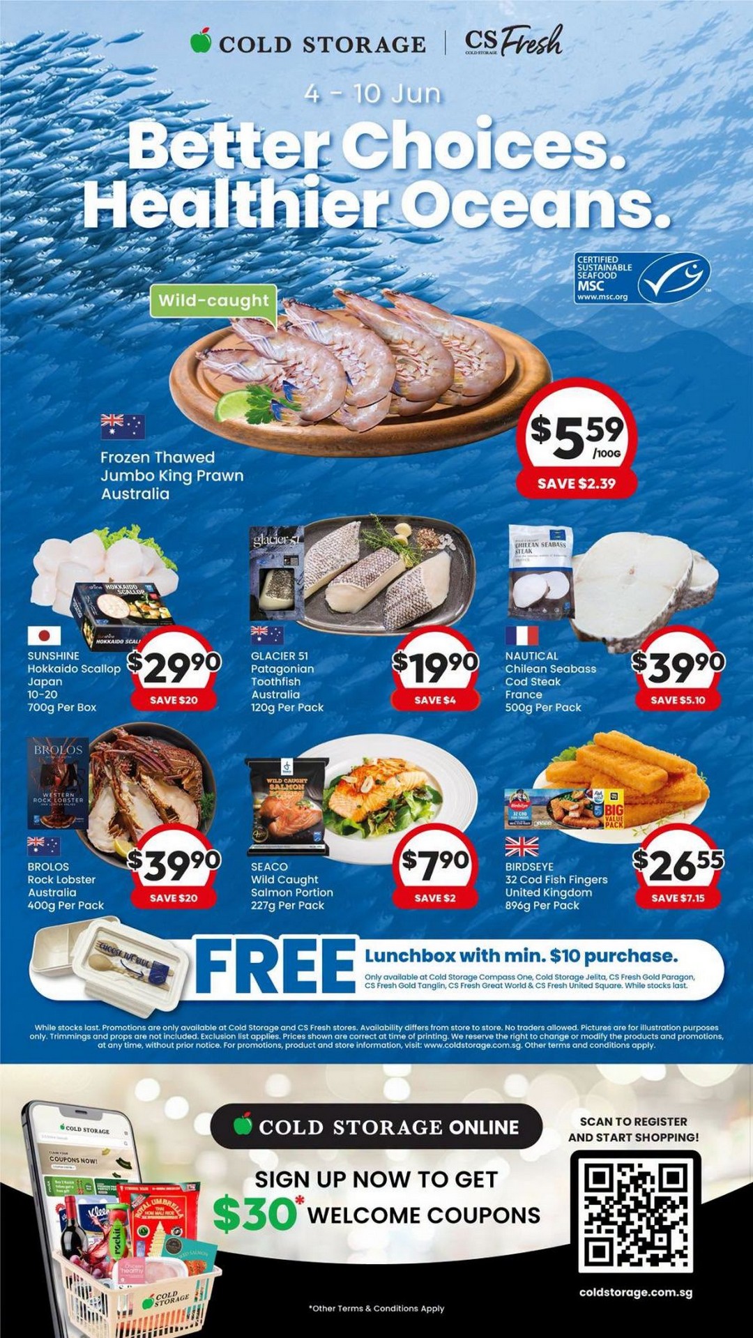Cold-Storage-CS-Fresh-Seafood-Promotion-Better-Choices-Healthier-Oceans-Sale 4–10 June 2026: Cold Storage & CS Fresh Seafood Promotion, Better Choices Healthier Oceans Sale, Save Up To $20 + Free Lunchbox Giveaway on Sustainable Seafood in Singapore