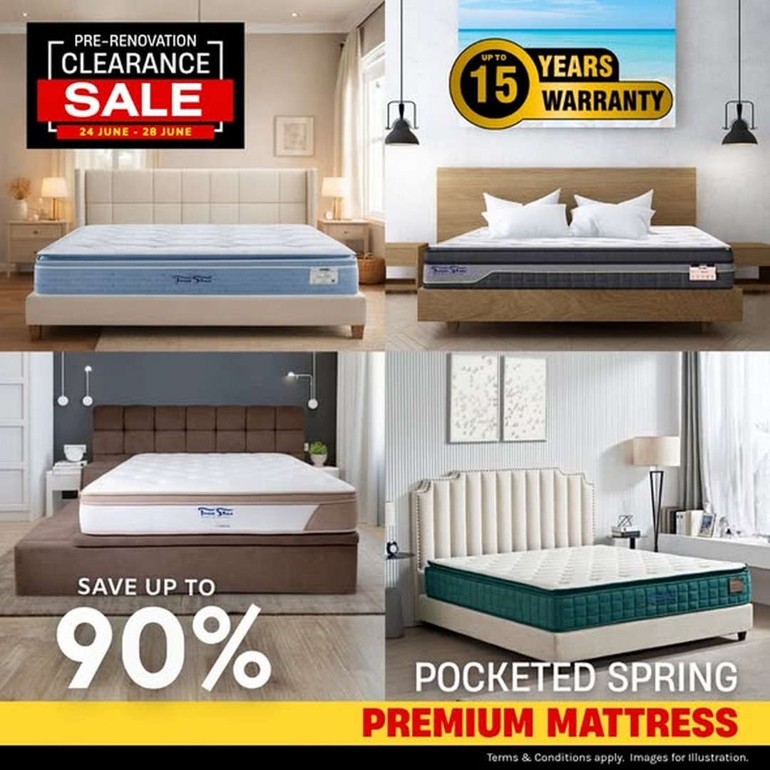 Four-Star-Mattress-Pre-Renovation-Sale-at-Kallang-Flagship-Store-2 24–28 June 2026: Four Star Mattress Pre-Renovation Sale at Kallang Flagship Store, Up to 90% Off Premium Mattresses and Furniture Clearance Event