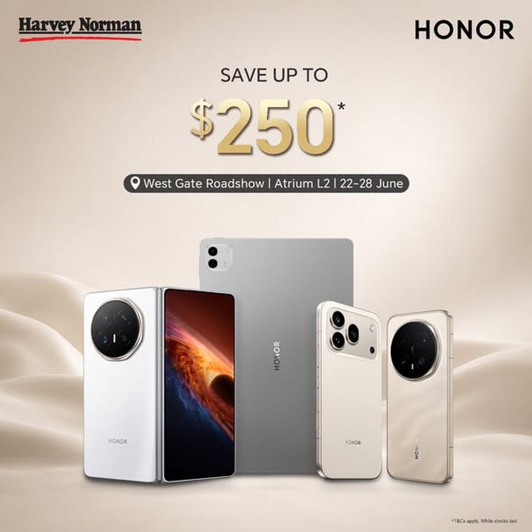 HONOR-Singapore-@-Harvey-Norman-Westgate-Roadshow 22–28 June 2026: HONOR Singapore @ Harvey Norman Westgate Roadshow, Smart Devices Promotion with Up to $250 Off & Free Gifts up to $977