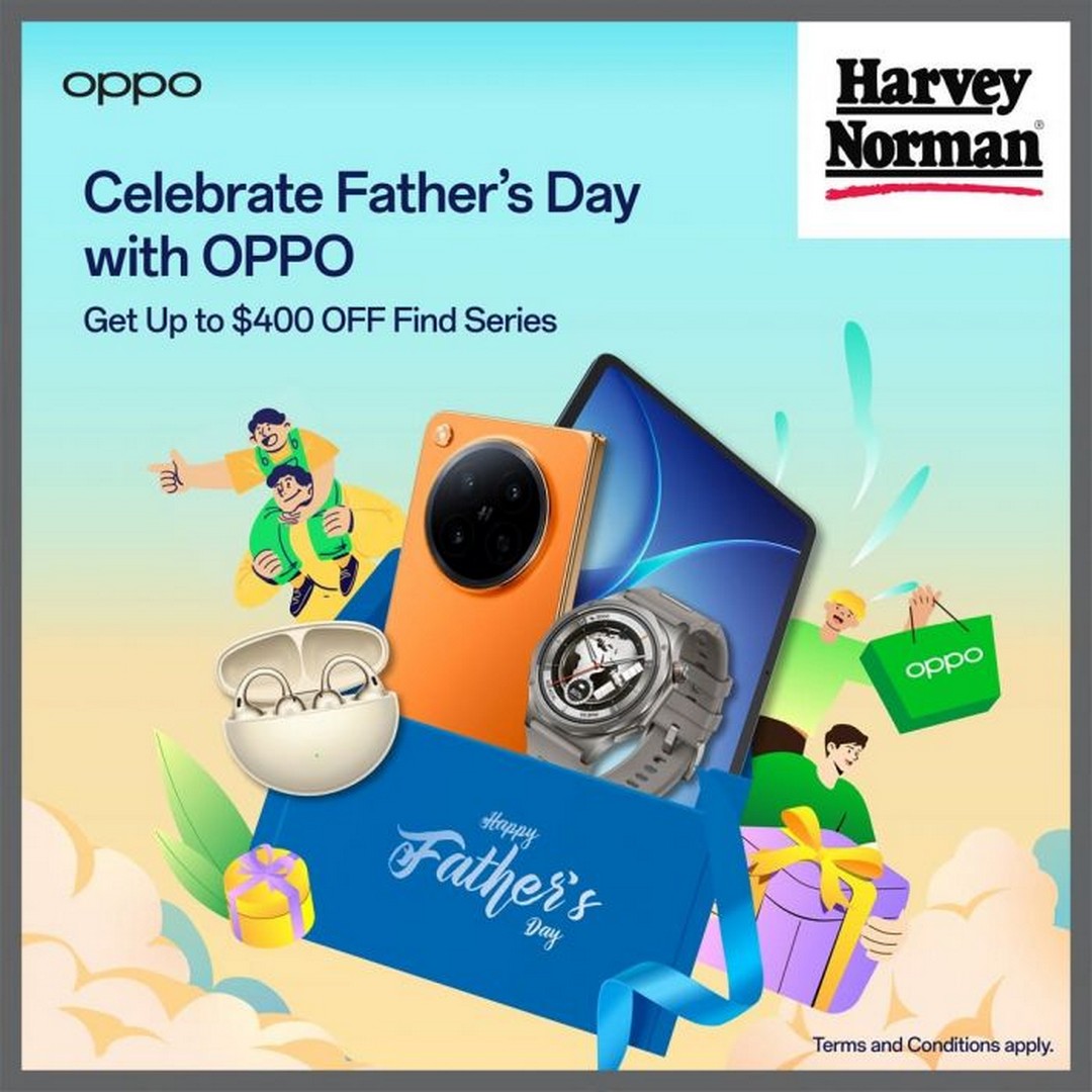 Harvey-Norman-OPPO-Fathers-Day-Promotion 12 June 2026 onwards: Harvey Norman OPPO Father’s Day Promotion: Up to $400 OFF OPPO Find Series Smartphone Sale in Singapore