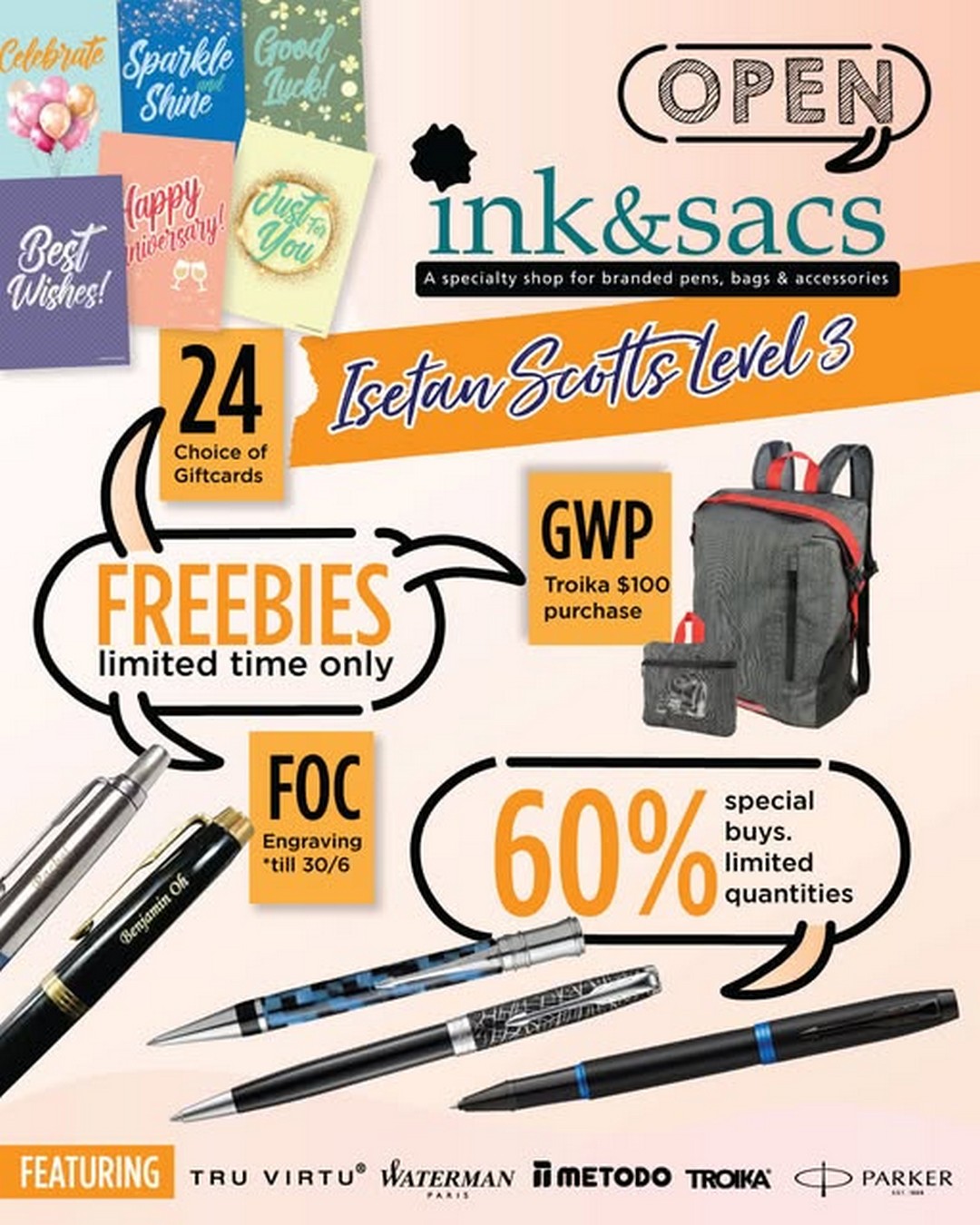 Isetan-Singapore-inksacs-New-Space-Promotion-Giveaway 12–30 June 2026: Isetan Singapore ink&sacs New Space Promotion Giveaway – Fresh Drops & Gifts With Purchase at Isetan Scotts L3