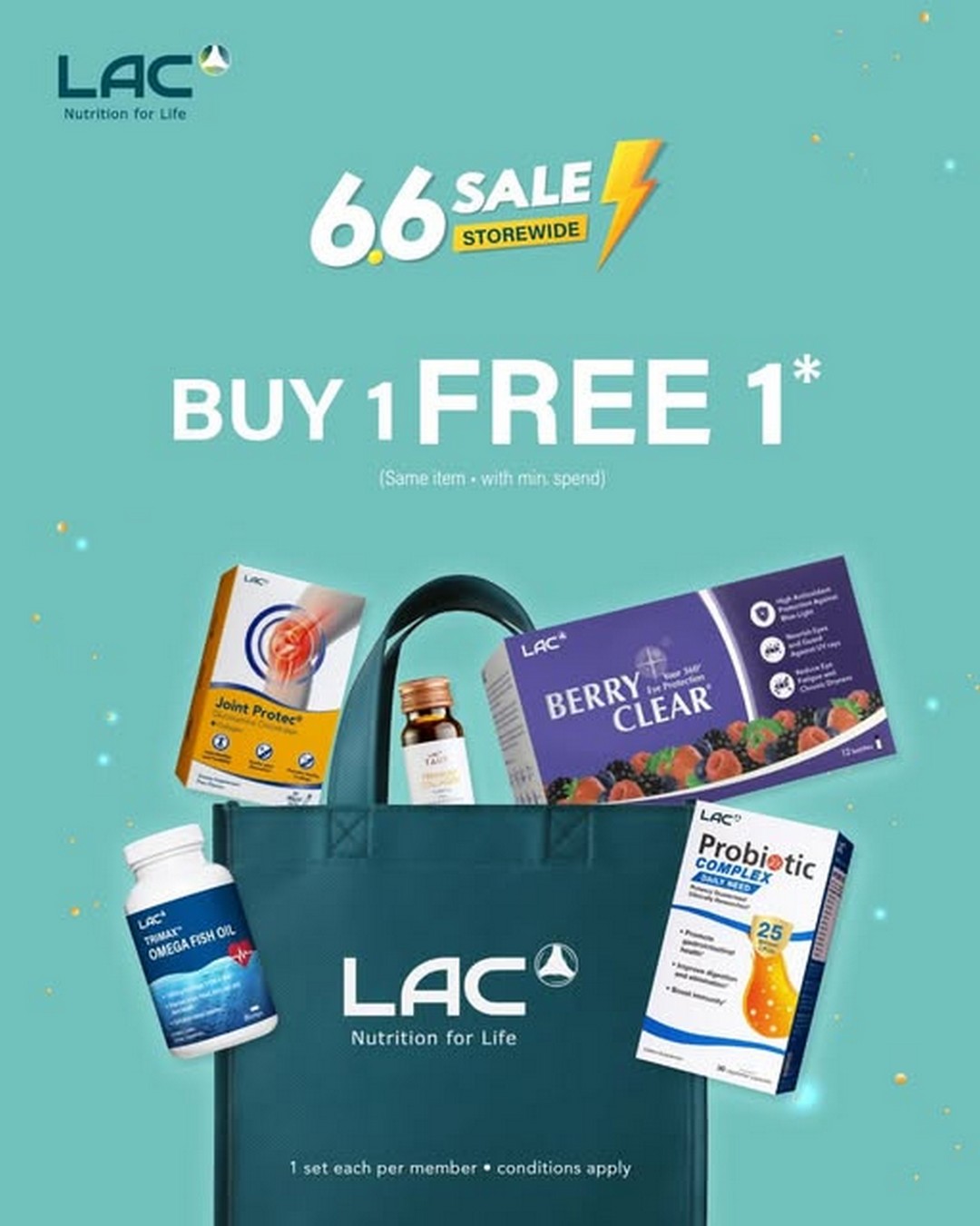 LAC-Singapore-6.6-Super-Sale-–-Storewide-Buy-1-Free-1 6 June 2026: LAC Singapore 6.6 Super Sale – Storewide Buy 1 Free 1 on Health Essentials for One Day Only
