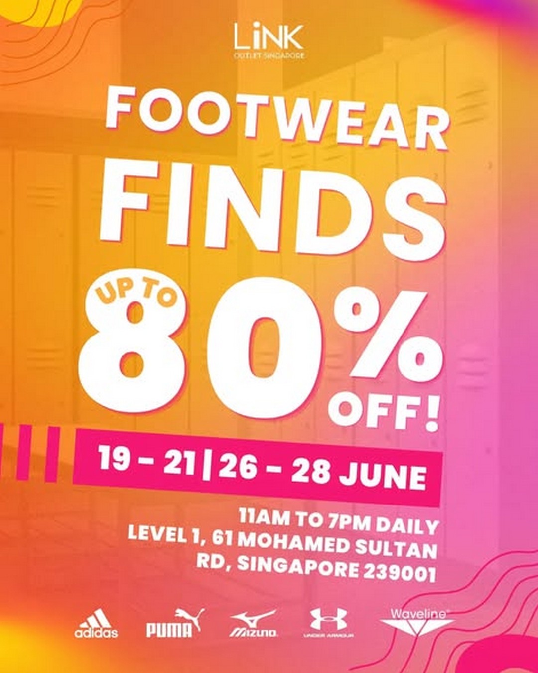 LINK-Outlet-Store-Singapore-Clearance-Sale 19–28 June 2026: LINK Outlet Store Singapore Clearance Sale, Up to 80% OFF Sports & Lifestyle Footwear Promotion at Mohamed Sultan Road