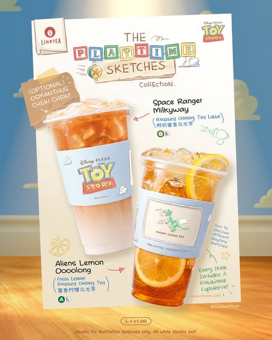 LiHO-TEA-Playtime-Sketches-Collection-Toy-Story-Inspired-Drink-Launch 18 June 2026 onwards: LiHO TEA Playtime Sketches Collection, Toy Story-Inspired Drink Launch Promotion in Singapore with Limited Cupsleeves and Exclusive Add-ons