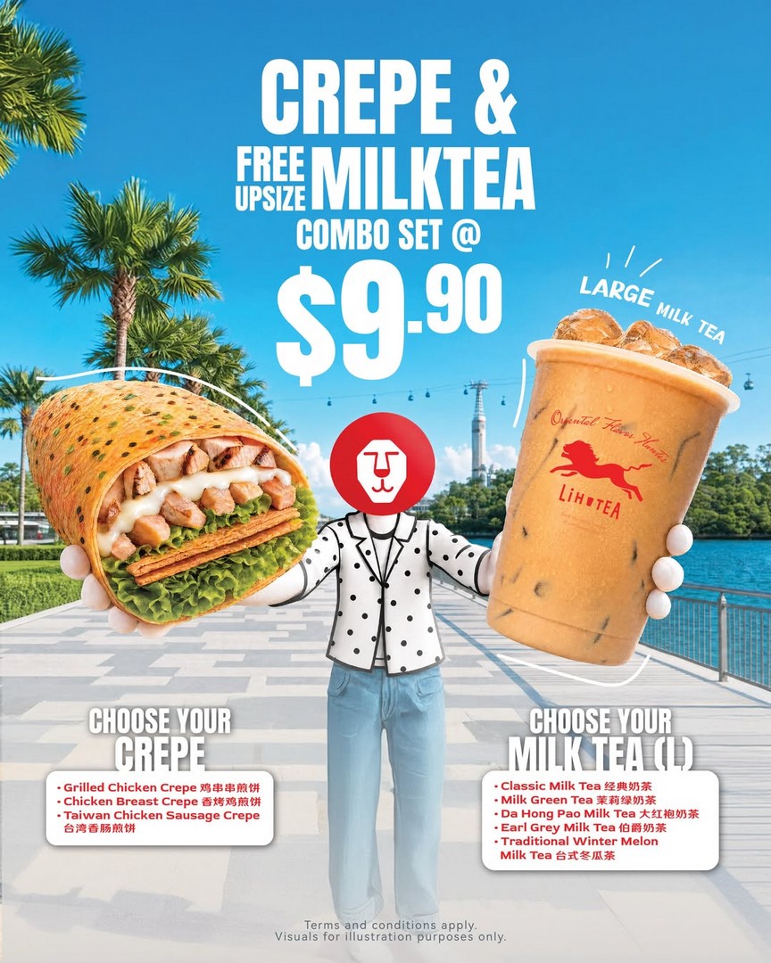 LiHO-Tea-Crepe-Milk-Tea-Combo-Promotion-at-VivoCity-Outlet 23 June 2026 onwards: LiHO Tea, Crepe & Milk Tea Combo Promotion at VivoCity Outlet Exclusive $9.90 Deal