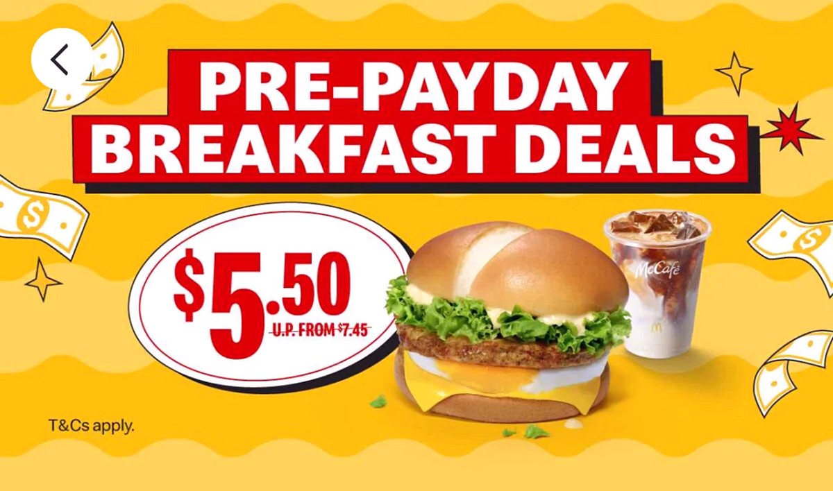 McDonalds-App-Promotion-2026-Singapore 22-26 June 2026: McDonald’s Singapore Pre-Payday Promotion, Enjoy Breakfast Meals from $5.50 and Popular Lunch Sets from $6.90 at Participating Outlets Nationwide