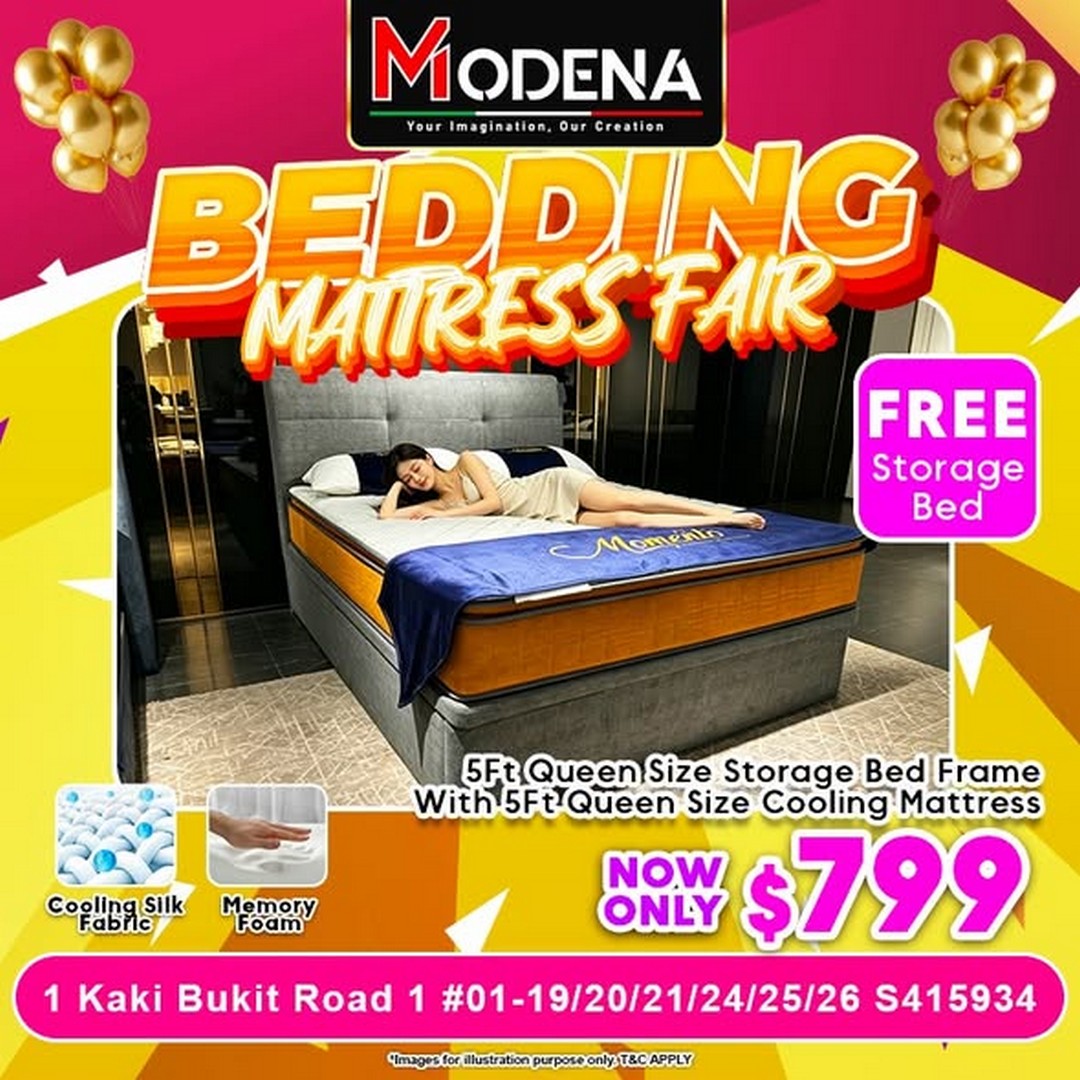 Modena-Furnishing-Bedding-Mattress-Fair-Bedding-Mattress-Promotion-3 9 June 2026 onwards: Modena Furnishing Bedding & Mattress Fair, Bedding & Mattress Promotion in Singapore with Massive Home Comfort Deals at Enterprise One