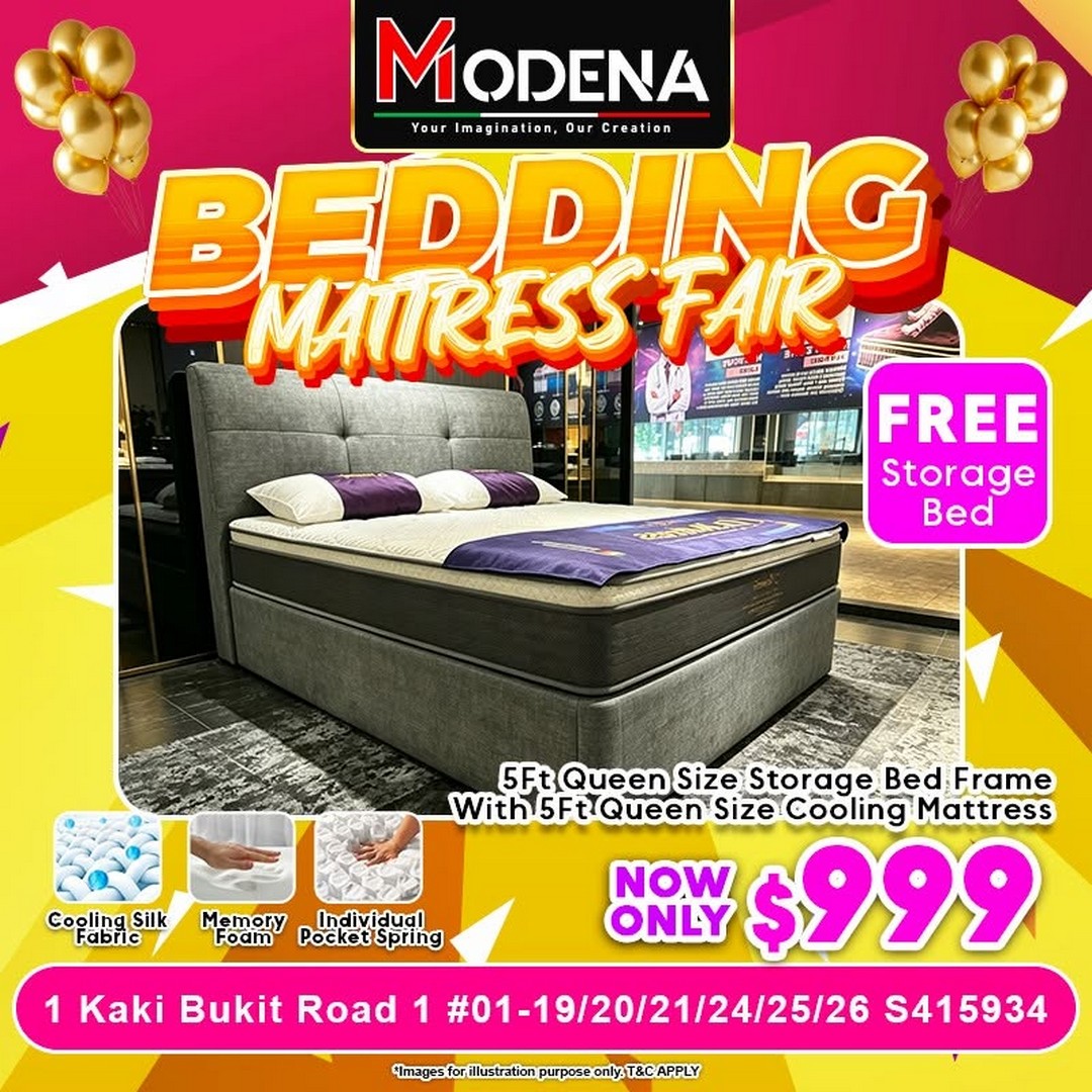 Modena-Furnishing-Bedding-Mattress-Fair-Bedding-Mattress-Promotion-4 9 June 2026 onwards: Modena Furnishing Bedding & Mattress Fair, Bedding & Mattress Promotion in Singapore with Massive Home Comfort Deals at Enterprise One