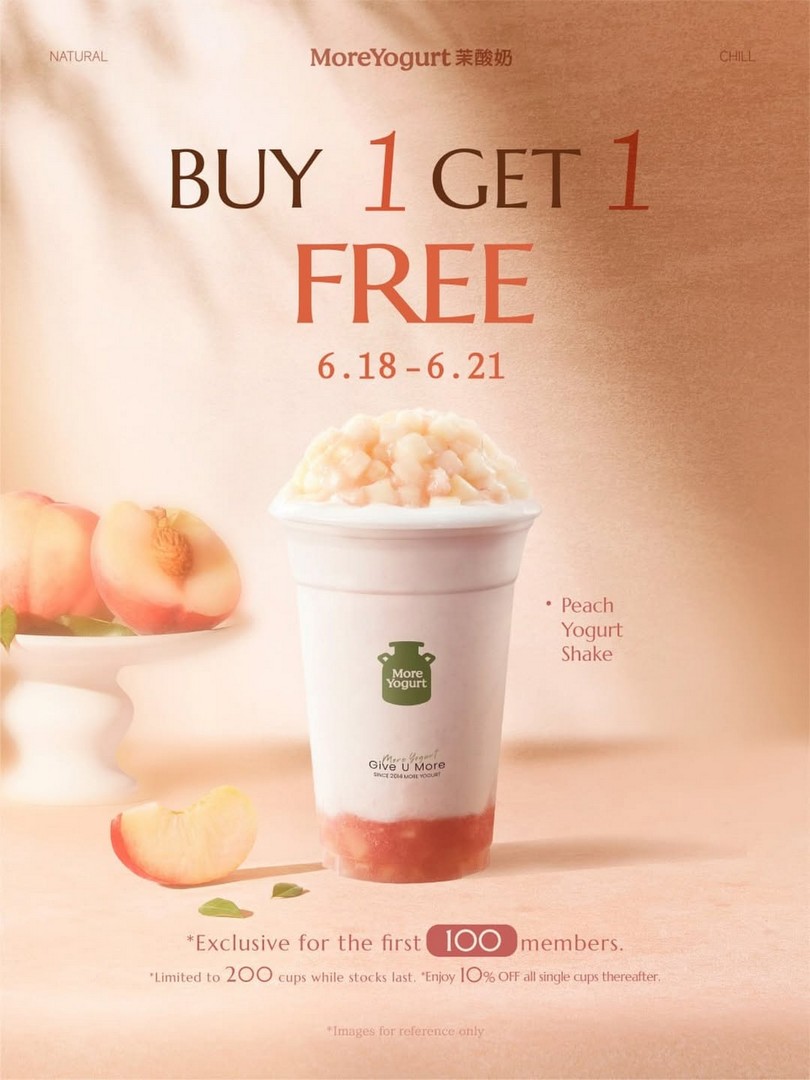 More-Yogurt-Peach-Yogurt-Shake-Buy-1-Get-1-Free-Promotion-at-Suntec-City 18–21 June 2026: More Yogurt Peach Yogurt Shake Buy 1 Get 1 Free Promotion at Suntec City – Limited Time Members’ Deal