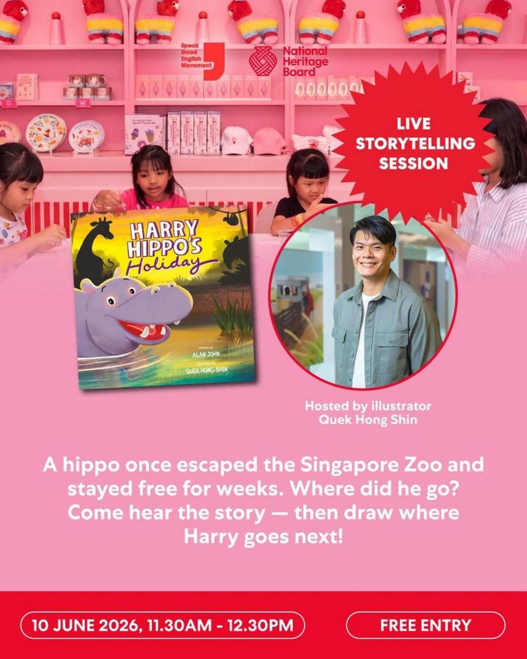 Museum-of-Ice-Cream-Singapore-June-School-Holiday-Promotion-1 1-30 June 2026: Museum of Ice Cream Singapore June School Holiday Promotion – Free Harry Hippo Storytelling Session and Interactive STEM Science Workshop for Children