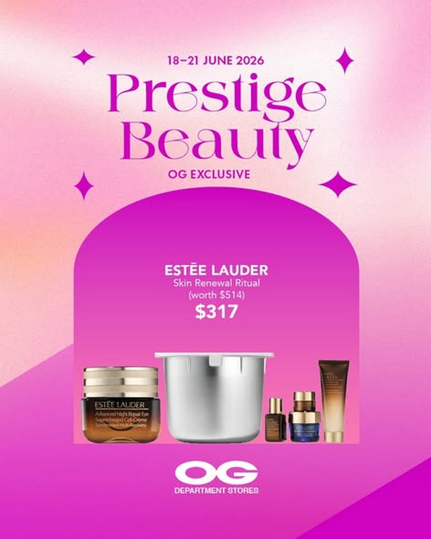 OG-Singapore-Summer-Beauty-Essentials-Promotion-Sale-1 18–21 June 2026: OG Singapore, Summer Beauty Essentials Promotion Sale – $20 Off $150 & $50 Off $300 Beauty Savings Deal