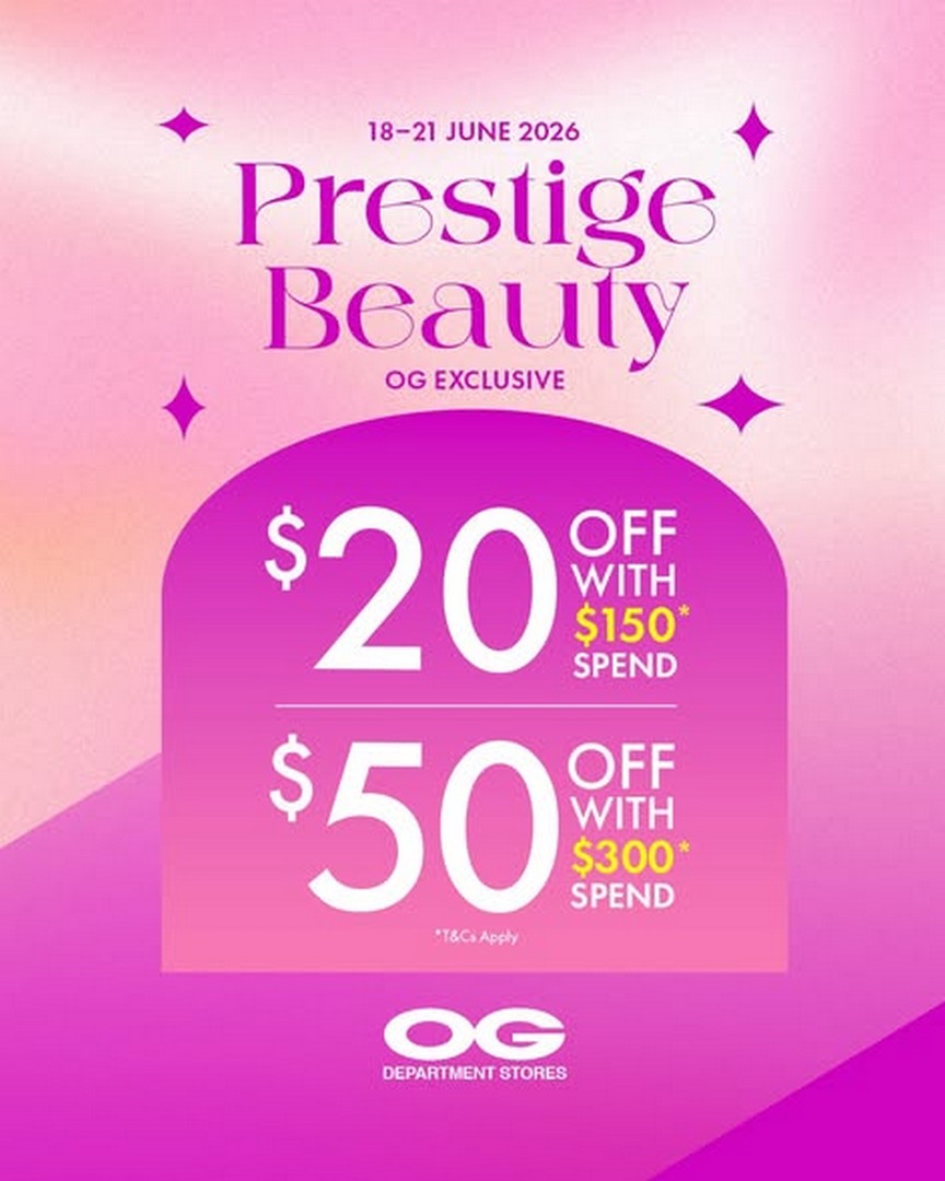 OG-Singapore-Summer-Beauty-Essentials-Promotion-Sale 18–21 June 2026: OG Singapore, Summer Beauty Essentials Promotion Sale – $20 Off $150 & $50 Off $300 Beauty Savings Deal