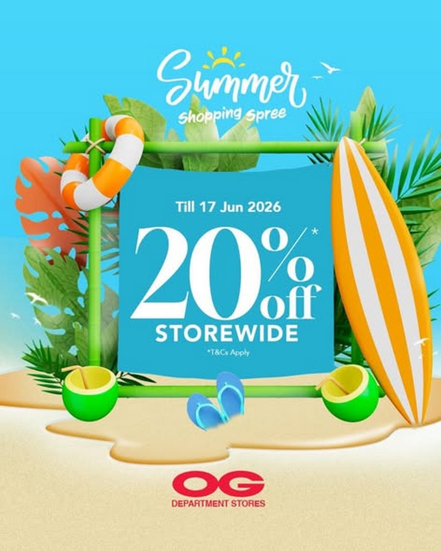 OG-Singapore-Summer-Shopping-Spree-Storewide-20-Off Now till 17 June 2026: OG Singapore Summer Shopping Spree Storewide 20% Off Promotion with Bundle Deals at OG Albert and OG People’s Park