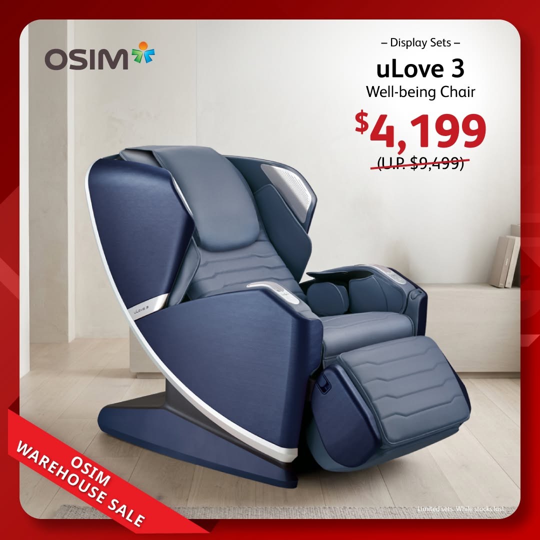 OSIM-Warehouse-Sale-Up-to-80-OFF-Well-being-Chairs-5 3–5 July 2026: OSIM Warehouse Sale: Up to 80% OFF Well-being Chairs, Massage Chairs and Mayer Home Appliances from $29.90 Singapore Deal