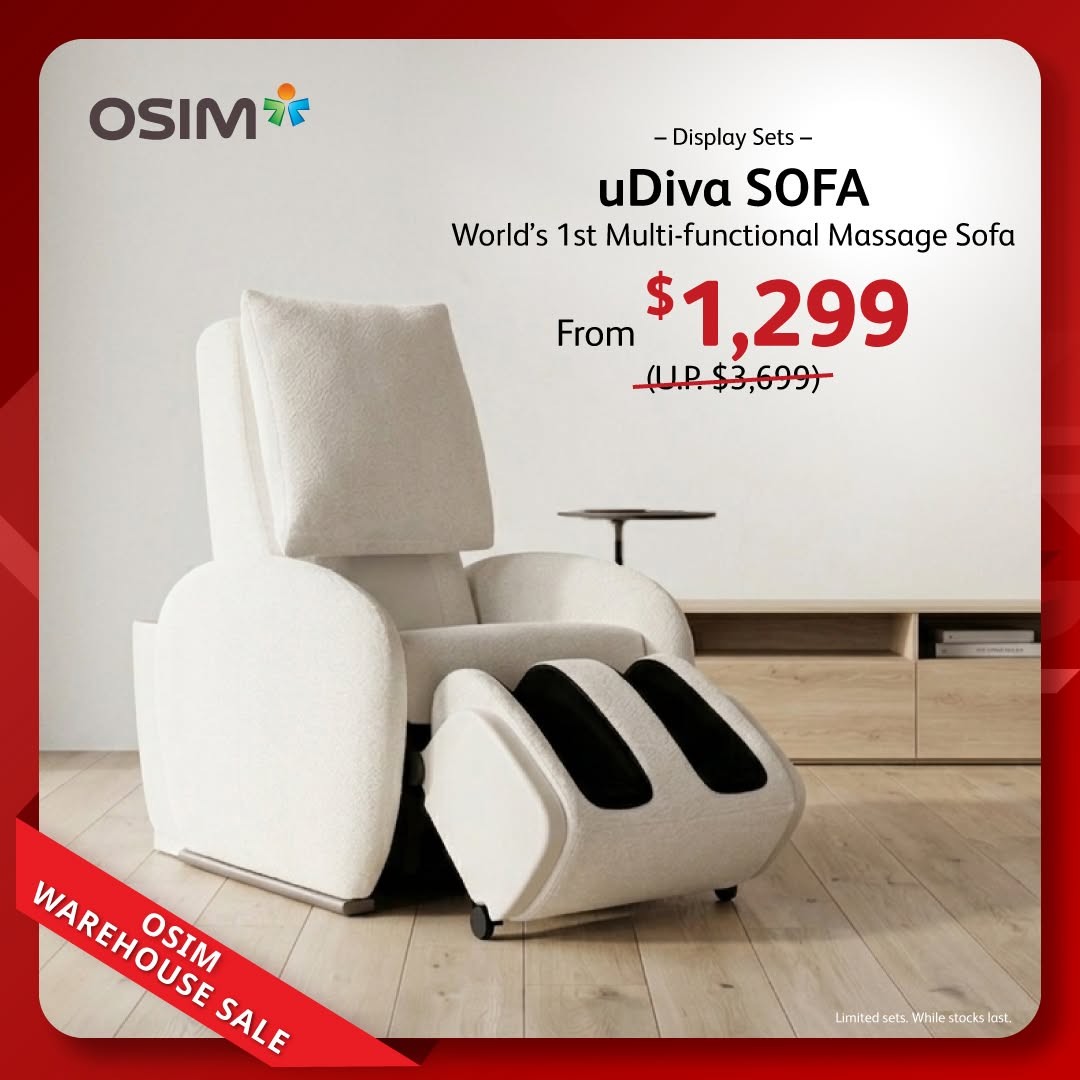 OSIM-Warehouse-Sale-Up-to-80-OFF-Well-being-Chairs-6 3–5 July 2026: OSIM Warehouse Sale: Up to 80% OFF Well-being Chairs, Massage Chairs and Mayer Home Appliances from $29.90 Singapore Deal