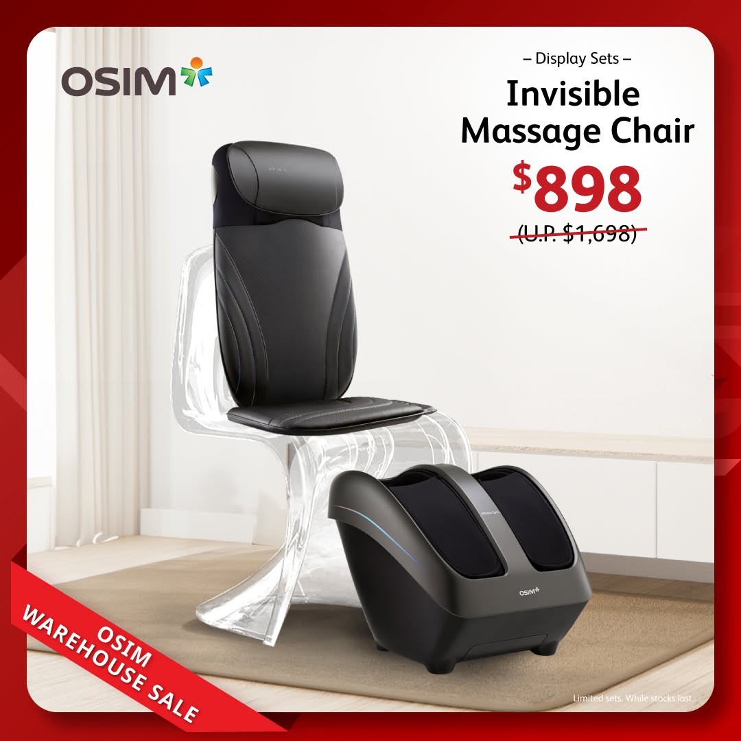 OSIM-Warehouse-Sale-Up-to-80-OFF-Well-being-Chairs-7 3–5 July 2026: OSIM Warehouse Sale: Up to 80% OFF Well-being Chairs, Massage Chairs and Mayer Home Appliances from $29.90 Singapore Deal