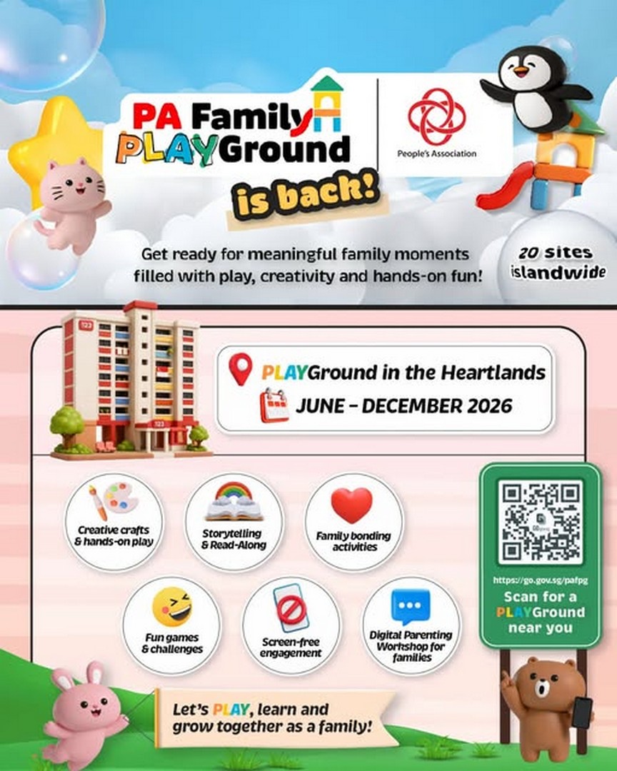 PA-Family-PLAYGround-2026-Family-Fun-Event-Across-Singapore 6 June – 27 December 2026: PA Family PLAYGround 2026 Family Fun Event Across Singapore – Enjoy Free Family Activities, Creative Workshops and Meaningful Bonding Experiences at 20 Locations Islandwide