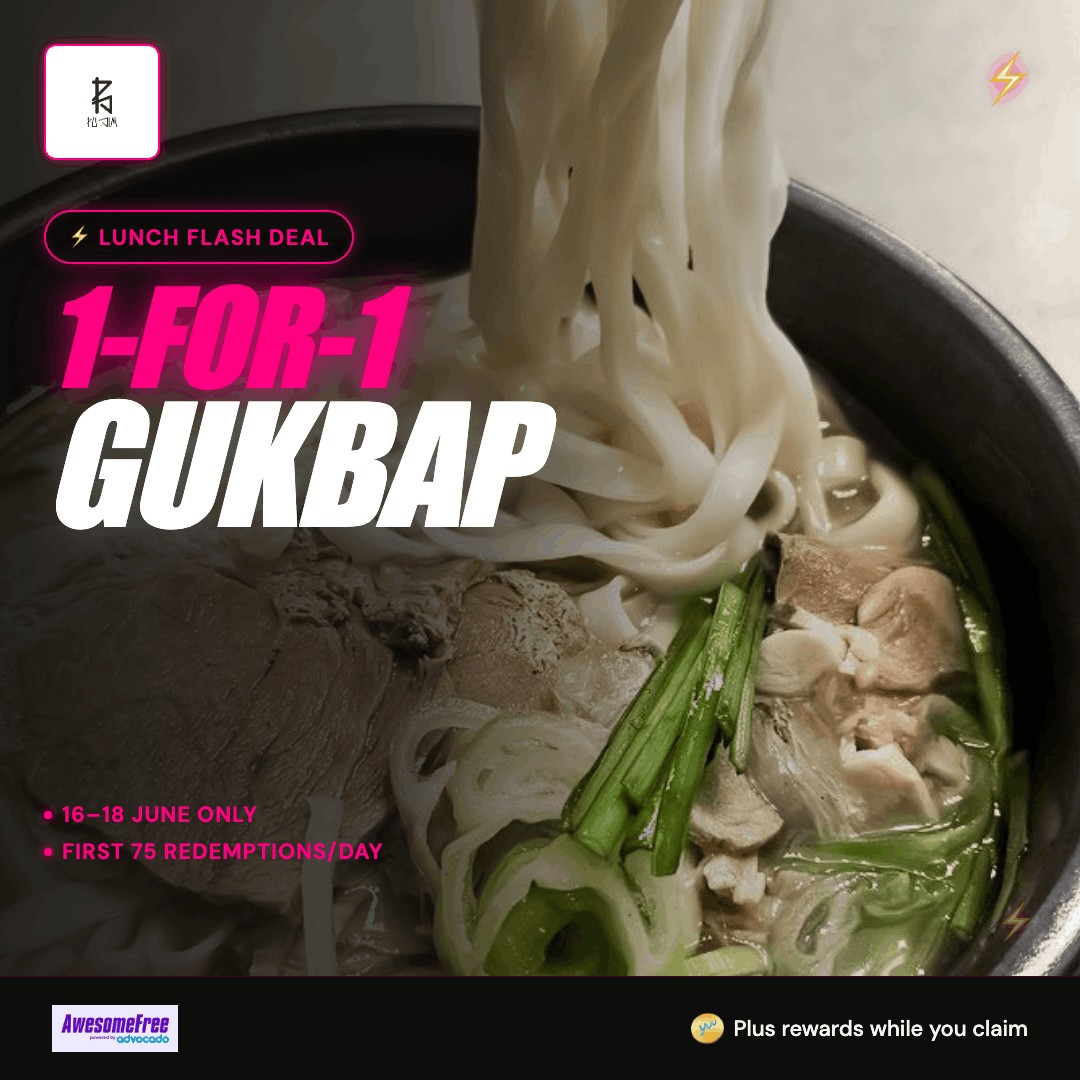 Pujim-BBQ-1-for-1-Gukbap-Flash-Deal-at-Chinatown-Point-Area 16–18 June 2026: Pujim BBQ 1-for-1 Gukbap Flash Deal at Chinatown Point Area, Limited 3-Day Promotion, SGD $16.80 Value Offe