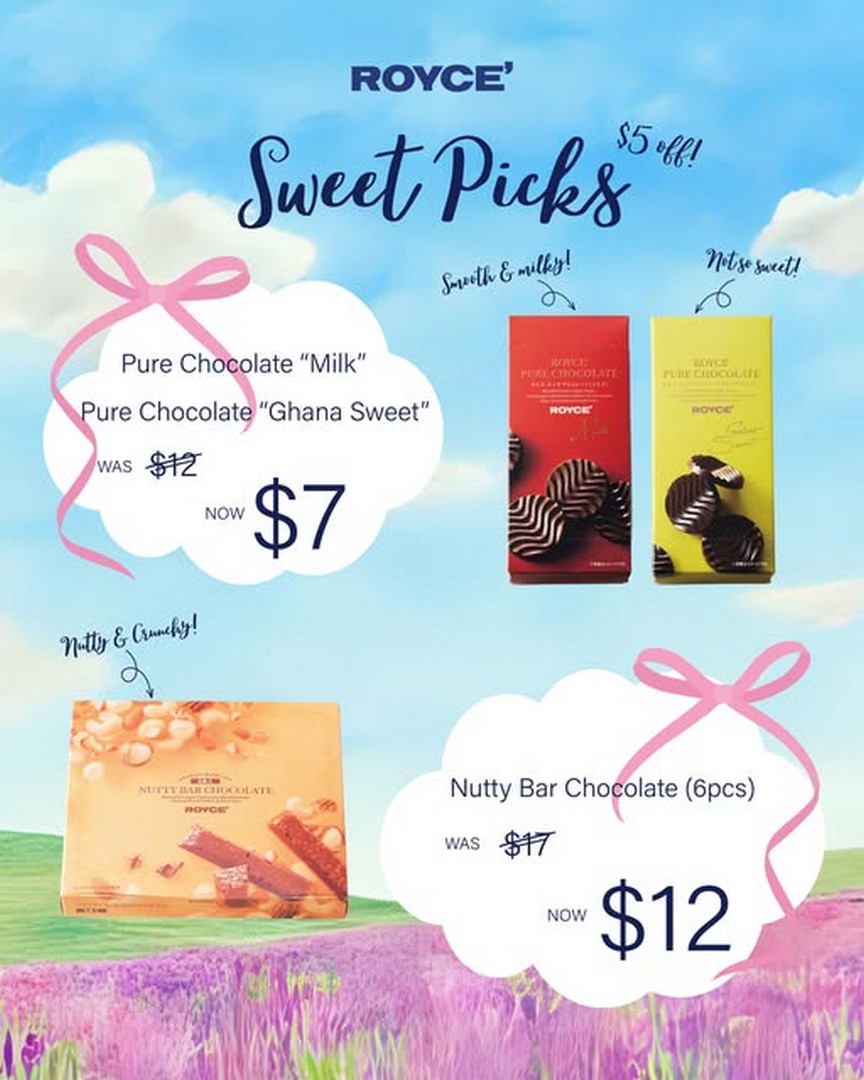 ROYCE-Chocolate-Singapore-5-Off-Sweet-Picks-Promotion 17 June 2026 onwards: ROYCE’ Chocolate Singapore $5 Off Sweet Picks Promotion: In-Store Chocolate Deal While Stocks Last