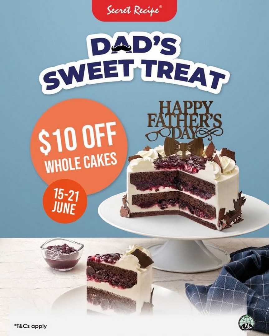 Secret-Recipe-Fathers-Day-Promotion-10-OFF-Whole-Cakes-Deal 15-21 June 2026: Secret Recipe Father’s Day Promotion, $10 OFF Whole Cakes Deal Across Outlets in Singapore