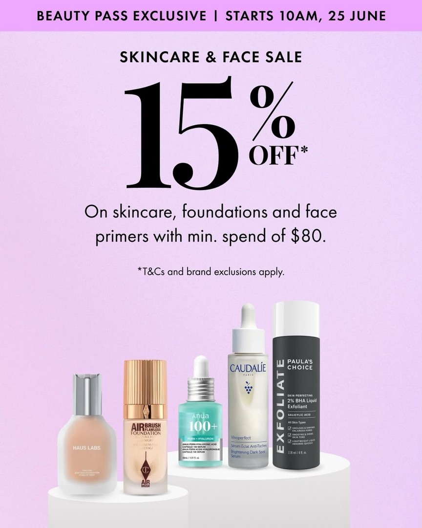 Sephora-Singapore-15-OFF-80-Skincare-Foundation-Primer-Promotion 25 June 2026 onwards: Sephora Singapore, 15% OFF $80 Skincare, Foundation & Primer Promotion
