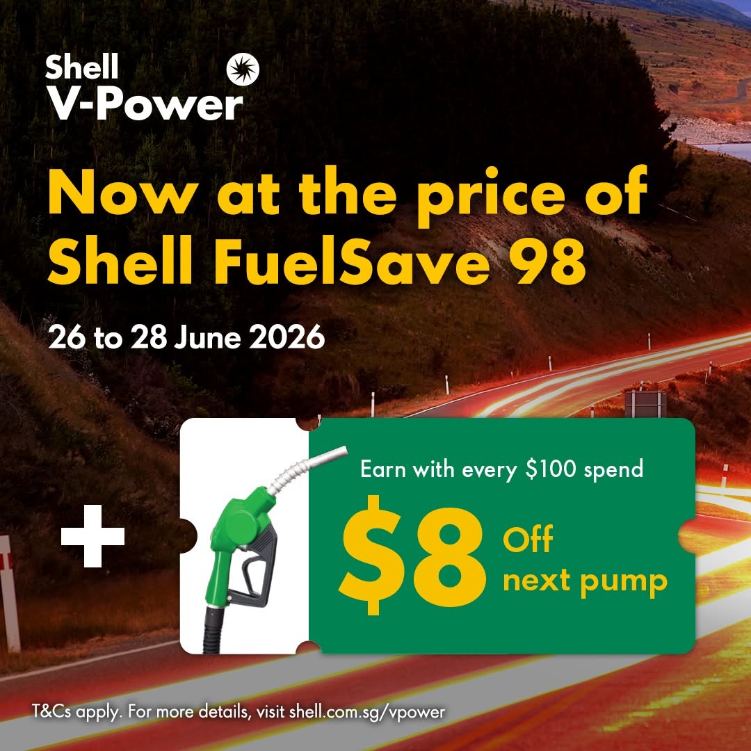 Shell-Singapore-Shell-V-Power-Promotion-Giveaway 26-28 June 2026: Shell Singapore Shell V-Power Promotion & Giveaway: Save on Fuel + Win $100 Fuel Vouchers Campaign