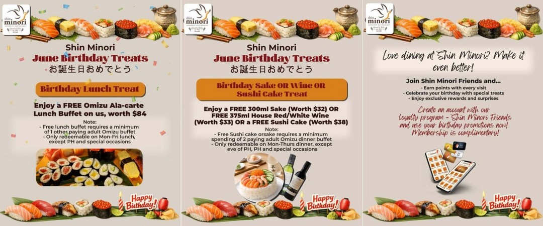 Shin-Minori-Japanese-Restaurant-June-Birthday-Promotion 1-30 June 2026: Shin Minori Japanese Restaurant June Birthday Promotion – Enjoy Free Omizu or Sake During Your Birthday Month in Singapore