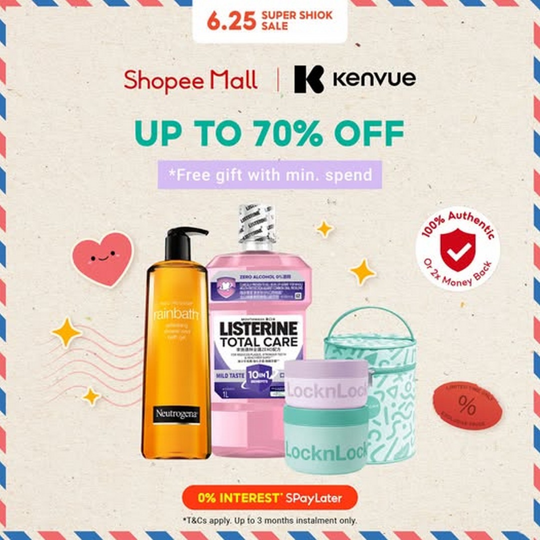 Shopee-Kenvue-Up-to-70-Off-Promotion 25 June 2026: Shopee Kenvue Up to 70% Off Promotion with Free Gifts – One-Day Shopping Event for Health and Personal Care Essentials