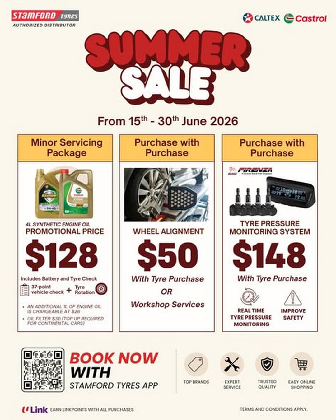 Stamford-Tyres-Retail-Singapore-Summer-Sale-Promotion-1 15-30 June 2026: Stamford Tyres Retail Singapore Summer Sale Promotion – Tyres, Servicing Packages, Free Ya Kun Voucher Deals