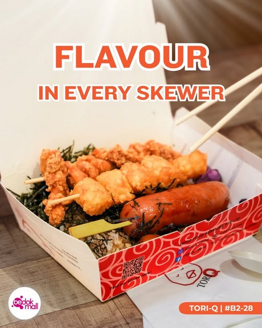 TORI-Q-Bedok-Mall-Rice-Bento-Skewers-Promotion 10 June 2026 onwards: TORI-Q Bedok Mall Rice Bento Skewers Promotion, Affordable Skewer Rice Bento Deal Starting from $1.50 at B2-28