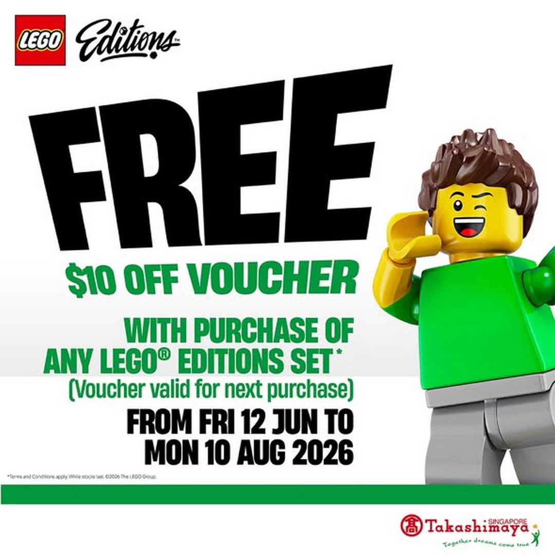 Takashimaya-Department-Store-LEGO®-Editions-Build-Your-Winning-Team 12 June–10 August 2026: Takashimaya Department Store: LEGO® Editions “Build Your Winning Team” Promotion Giveaway with Free $10 Off Voucher