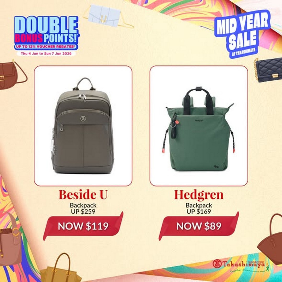 Takashimaya-Department-Store-Singapore-Cardholders-Double-Bonus-4 4–7 June 2026: Takashimaya Department Store Singapore, Cardholders Double Bonus Points & Mid-Year Handbag Promotion Sale Event at Orchard Road