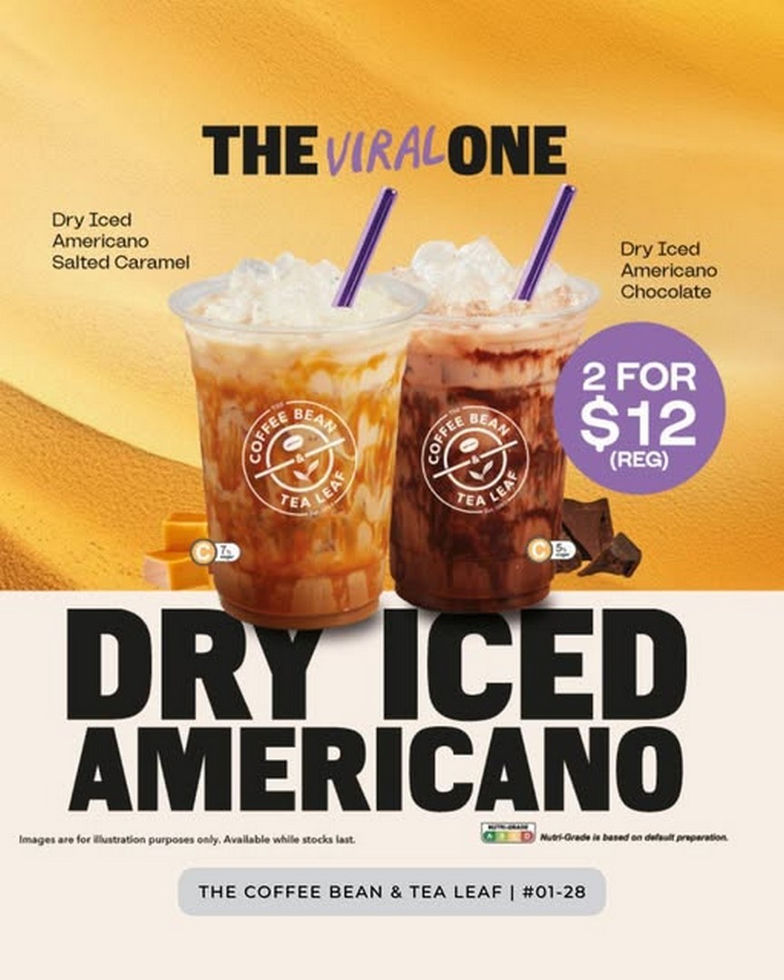The-Coffee-Bean-Tea-Leaf-Singapore-Dry-Iced-Americano-2-for-12-Promotion 2 June – 1 July 2026: The Coffee Bean & Tea Leaf Singapore Dry Iced Americano 2 for $12 Promotion at YewTee Point – Limited-Time Coffee Deal in Singapore