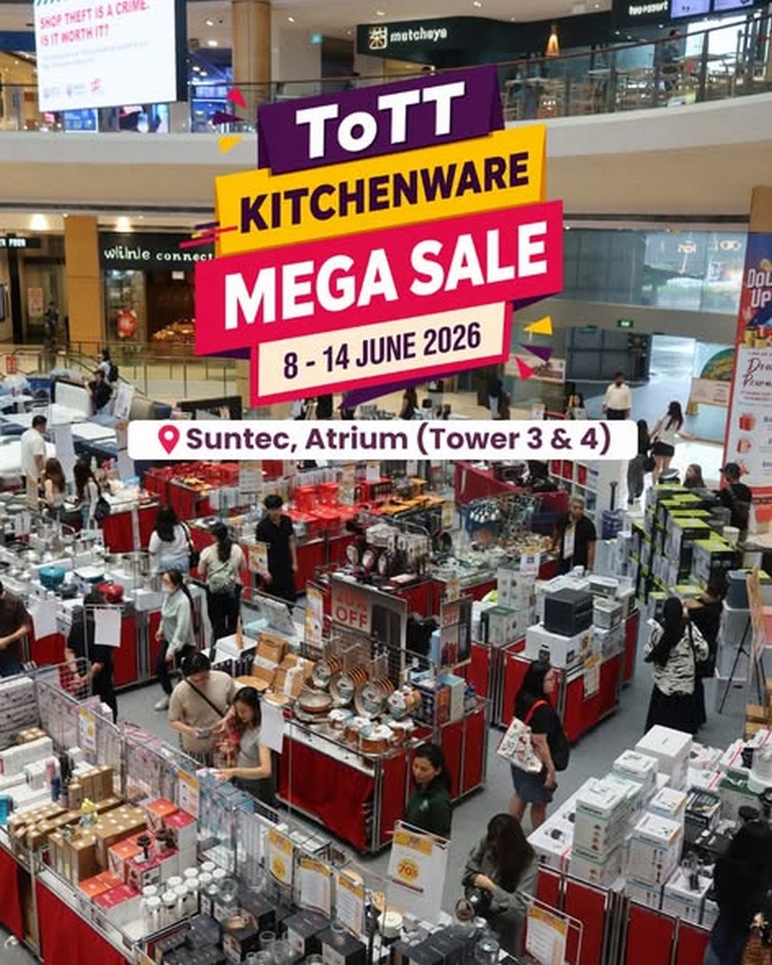 ToTT-Kitchenware-Mega-Sale-at-Suntec-City 8–14 June 2026: ToTT Kitchenware Mega Sale at Suntec City, Up to 70% Off Home & Kitchen Essentials