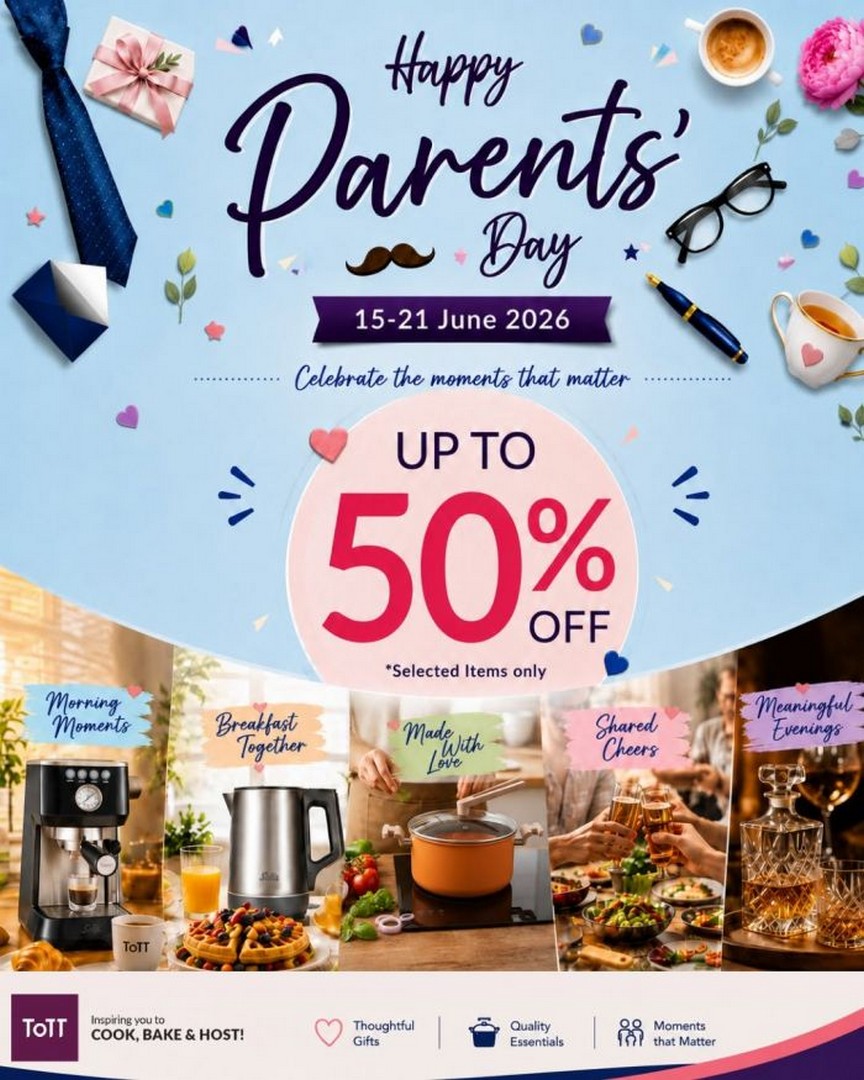 ToTT-Parents-Day-Promotion-Up-to-50-Off 15-21 June 2026: ToTT Parents’ Day Promotion: Up to 50% Off Kitchenware & Gift Essentials Sale Event in Singapore