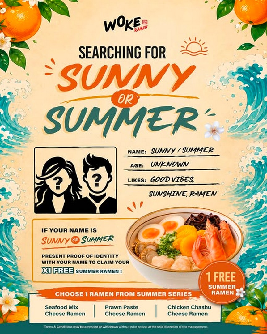 Woke-Ramen-Singapore-Sunny-or-Summer-Free-Ramen-Giveaway-Promotion 8–19 June 2026: Woke Ramen Singapore, “Sunny or Summer” Free Ramen Giveaway Promotion Campaign