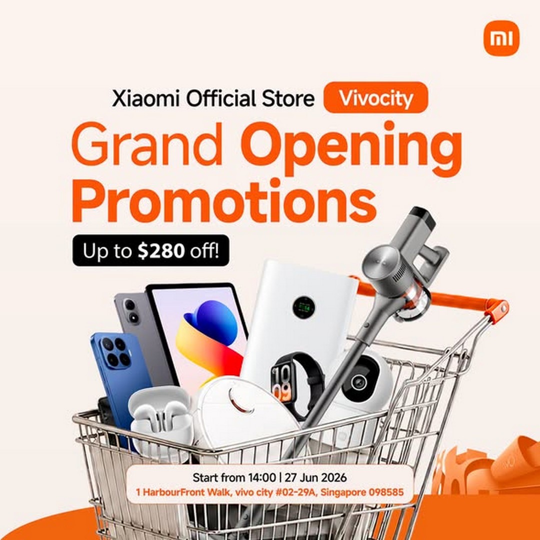 Xiaomi-Singapore-VivoCity-Grand-Opening-Sale-Promotion 27 June 2026 onwards: Xiaomi Singapore VivoCity Grand Opening Sale Promotion: Decade of Innovation Celebration with VivoCity Exclusive Deals and Up to $280 Off Selected Products