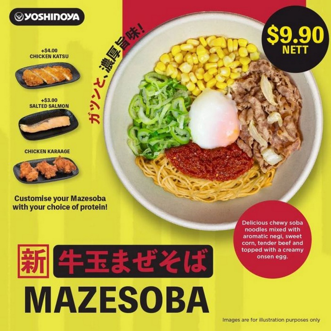 Yoshinoya-Singapore-Mazesoba-Promotion-–-Enjoy-New-Limited-Time 17 June 2026 onwards: Yoshinoya Singapore Mazesoba Promotion – Enjoy New Limited-Time Japanese Noodle Bowl from Just $9.90 Nett with Customisable Toppings