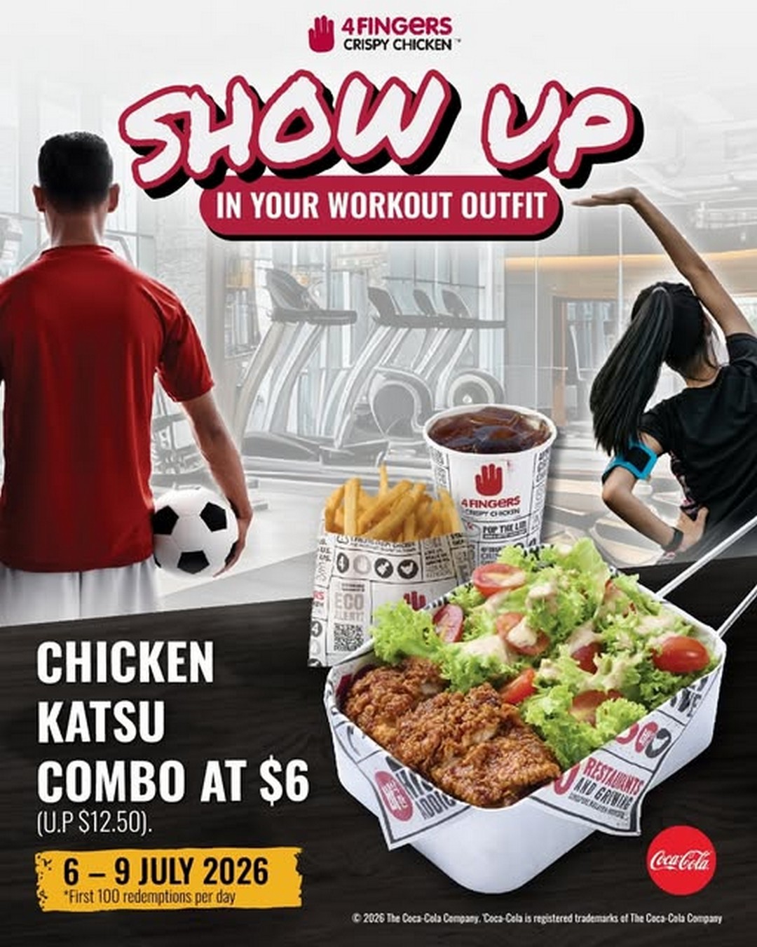 4Fingers-Crispy-Chicken-International-Fried-Chicken-Day-Promotion 6–9 July 2026: 4Fingers Crispy Chicken International Fried Chicken Day Promotion – Enjoy Chicken Katsu Combo for Only $6 When You Arrive in Your Workout Outfit
