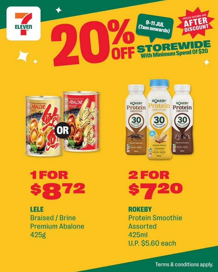 7-Eleven-Singapore-20-Storewide-Promotion-–-Save-on-Everyday-Essentials-2 9-11 July 2026: 7-Eleven Singapore 20% Storewide Promotion – Save on Everyday Essentials with Minimum $20 Spend