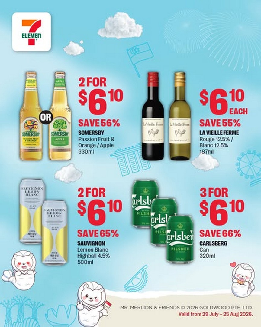 7-Eleven-Singapore-6.10-National-Day-Promotion-2 Now till 25 August 2026: 7-Eleven Singapore $6.10 National Day Promotion, Enjoy Special Deals and Limited-Time Offers for Singapore’s 61st Birthday Celebration