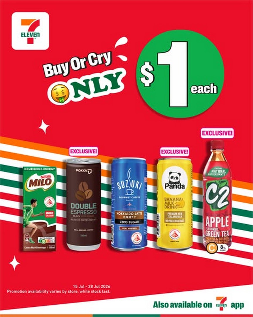 7-Eleven-Singapore-Must-Buy-Drinks-Promotion-1 Now till 28 July 2026: 7-Eleven Singapore Must-Buy Drinks Promotion – Refreshing Beverages from Just $1 at Stores Islandwide