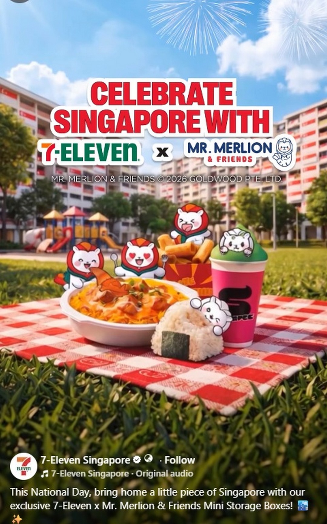 7-Eleven-Singapore-National-Day-Promotion 29 July-25 August 2026: 7-Eleven Singapore National Day Promotion: Get Free Mr. Merlion & Friends Mini Storage Boxes With $28 Spend Or Buy Them At $7.90