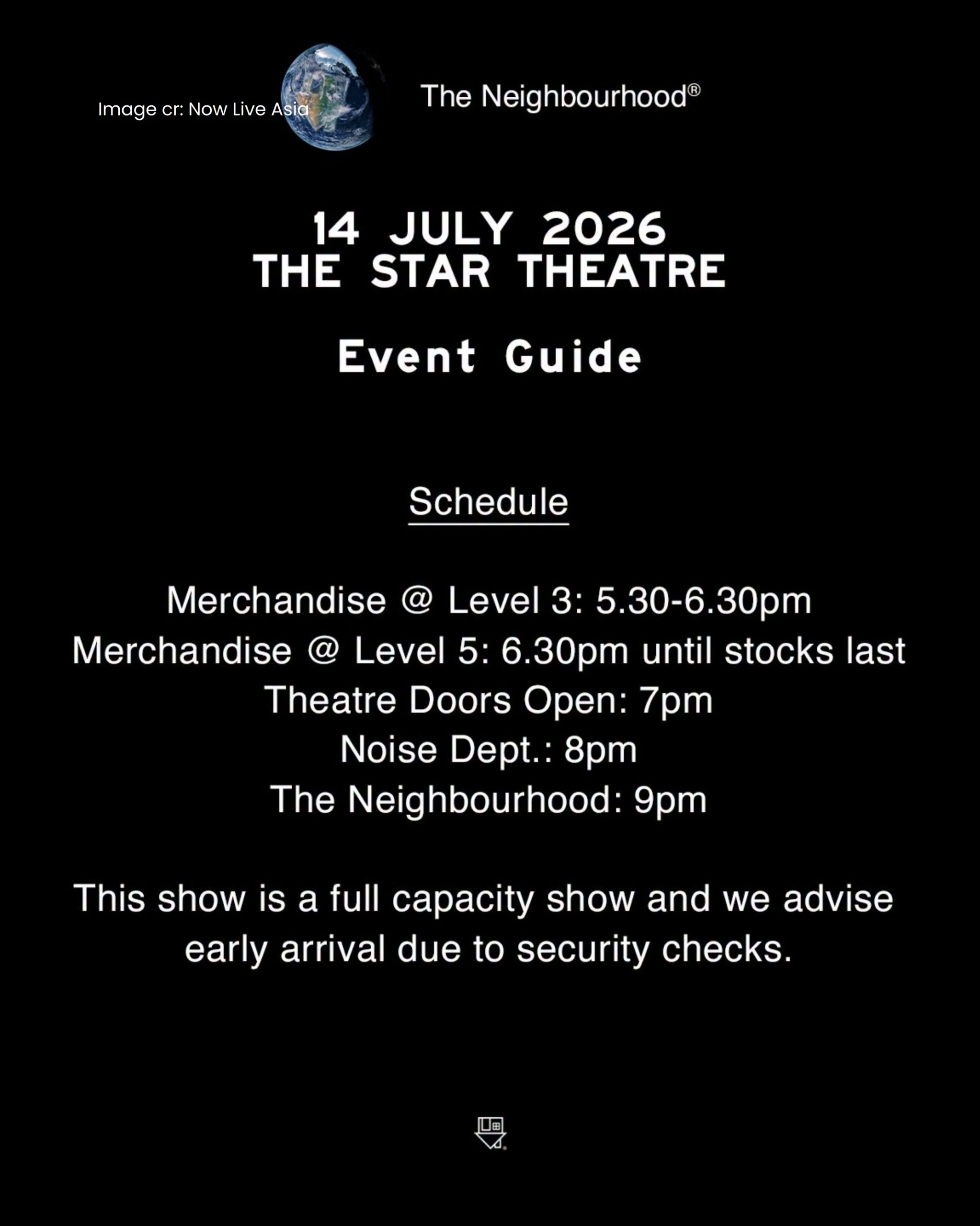 742838665_1426922332614817_3844027893590551161_n-scaled 14 July 2026: The Neighbourhood World Tour 2026 Singapore Official Merchandise Event at The Star Theatre – T-Shirts from $55, Hoodies, Tote Bags, Posters, Figurines & More