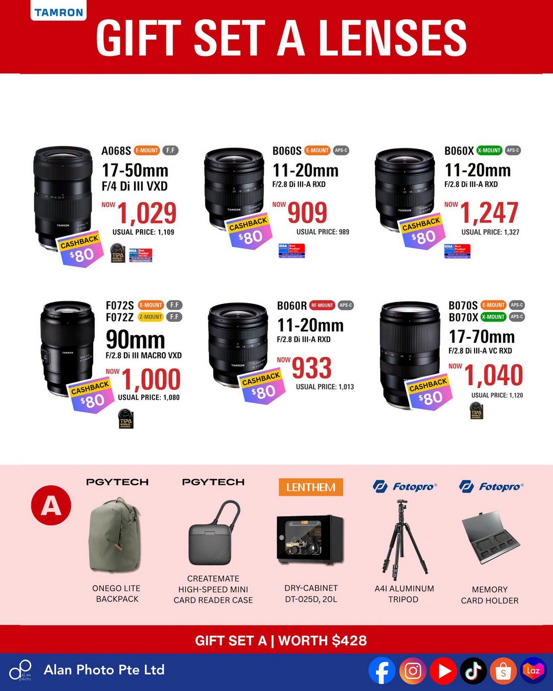 Alan-Photo-Singapore-National-Day-Tamron-Lens-Promotion-4 11 July – 31 August 2026: Alan Photo Singapore National Day Tamron Lens Promotion – Enjoy Cashback, Free Gifts Worth Up to S$669 and Exclusive Lens Deals